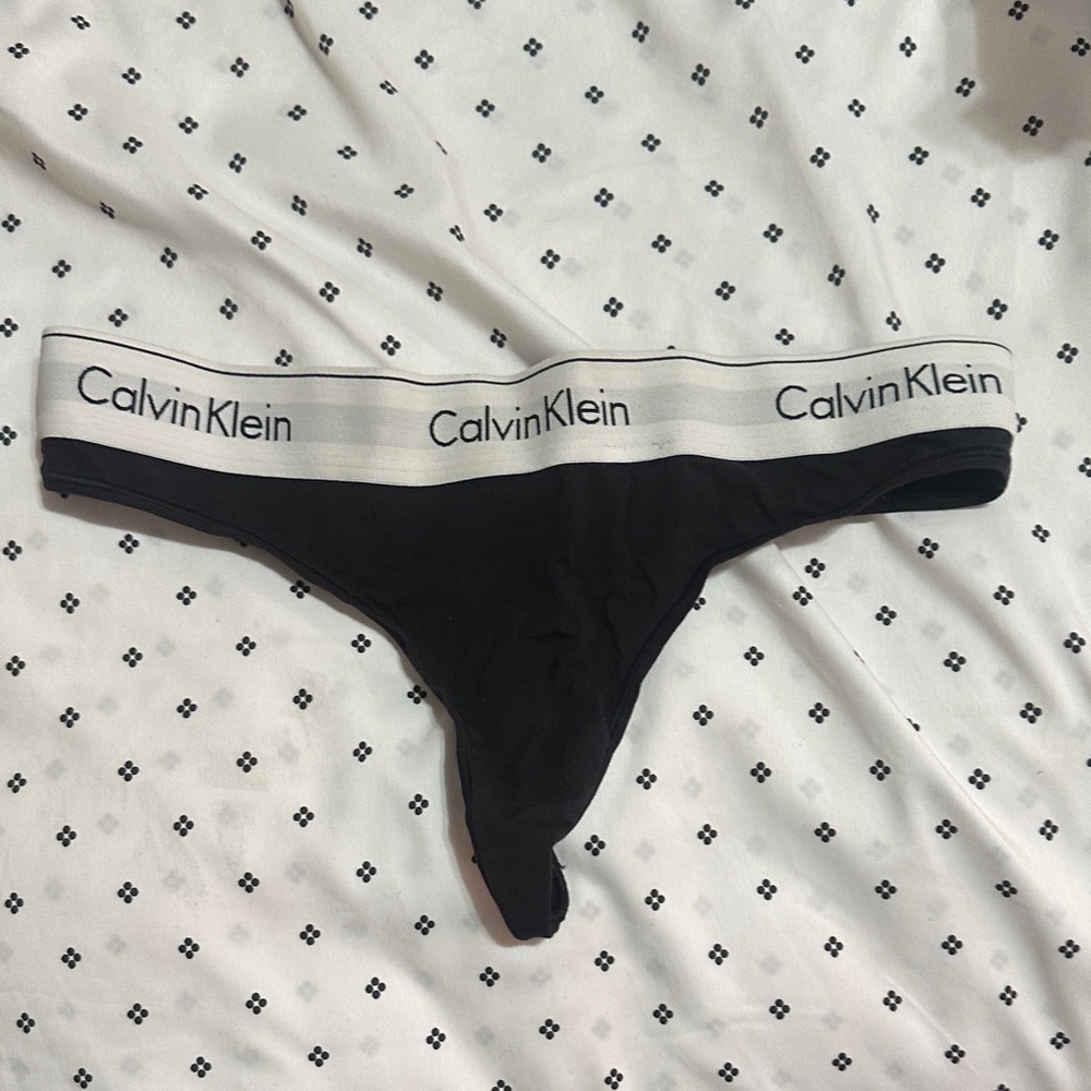 Calvin Klein Black Briefs with White Waistband